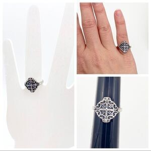 🍭6/$30 Intricate cross silver tone ring - 6.75